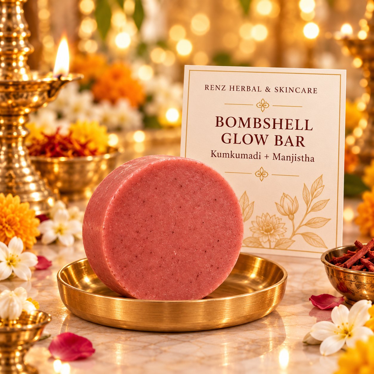 Bombshell Glow Bar, RENZ Herbal & Skincare's signature face bar